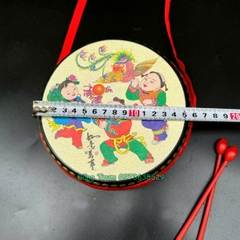 Trống cơm Trung Thu có dây đeo kèm 2 dùi trống
