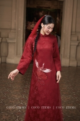 # Gấm Nổi Thêu Hạc