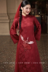 # Gấm Nổi Thêu Hạc