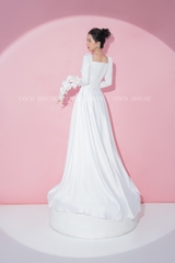 Đầm Cổ Vuông Tay Nút #DH0015