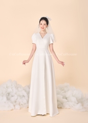 Đầm Hoa Đá Tay Ngắn #DH0013