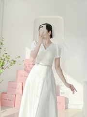 Đầm Hoa Đá Tay Ngắn #DH0013