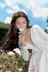 Đầm xẻ ngực tay dài #DH0049