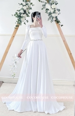 Đầm Cổ Vuông Tay Nút #DH0015