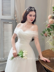 Lệch Vai Xếp Ly Voan DH00003