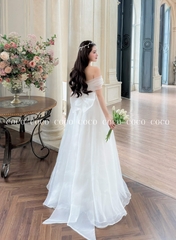 Lệch Vai Xếp Ly Voan DH00003