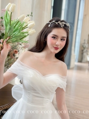 Lệch Vai Xếp Ly Voan DH00003