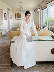 Đầm Hoa Đá Tay Dài #DH0019