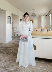 Đầm Hoa Đá Tay Dài #DH0019