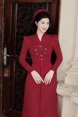 Áo dài Cổ V
