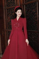 Áo dài Cổ V