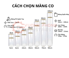Màng co xanh PE (đủ kích thước)