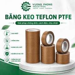 BĂNG KEO VẢI SỢI THỦY TINH PHỦ PTFE CHỊU NHIỆT – BĂNG KEO TEFLON CHỐNG DÍNH