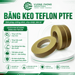 BĂNG KEO VẢI SỢI THỦY TINH PHỦ PTFE CHỊU NHIỆT – BĂNG KEO TEFLON CHỐNG DÍNH