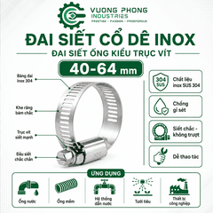 [COMBO] ĐAI SIẾT CỔ DÊ INOX 33-114– ĐAI SIẾT ỐNG KIỂU TRỤC VÍT