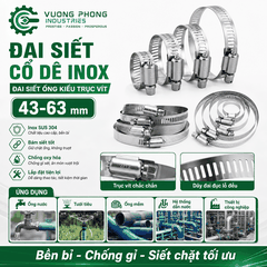 [COMBO] ĐAI SIẾT CỔ DÊ INOX 33-114– ĐAI SIẾT ỐNG KIỂU TRỤC VÍT