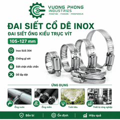 [COMBO] ĐAI SIẾT CỔ DÊ INOX 105-216 – ĐAI SIẾT ỐNG KIỂU TRỤC VÍT