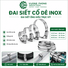 [COMBO] ĐAI SIẾT CỔ DÊ INOX 33-114– ĐAI SIẾT ỐNG KIỂU TRỤC VÍT