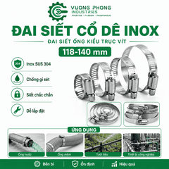 [COMBO] ĐAI SIẾT CỔ DÊ INOX 105-216 – ĐAI SIẾT ỐNG KIỂU TRỤC VÍT