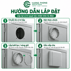 BỘ LỌC BỤI CHE MƯA BẢO VỆ QUẠT TẢN NHIỆT KAKU FU9701B/FU9702B | COVER QUẠT THÔNG GIÓ TỦ ĐIỆN IP55