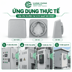BỘ LỌC BỤI CHE MƯA BẢO VỆ QUẠT TẢN NHIỆT KAKU FU9701B/FU9702B | COVER QUẠT THÔNG GIÓ TỦ ĐIỆN IP55