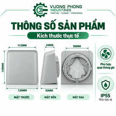 BỘ LỌC BỤI CHE MƯA BẢO VỆ QUẠT TẢN NHIỆT KAKU FU9701B/FU9702B | COVER QUẠT THÔNG GIÓ TỦ ĐIỆN IP55