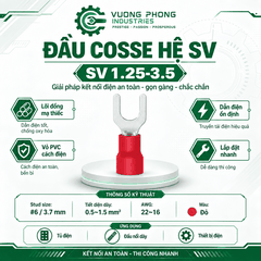 ĐẦU COSSE CHỮ U HỆ SV 1.25 – KẾT NỐI NHANH, AN TOÀN, CHẮC CHẮN