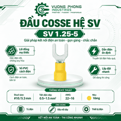 ĐẦU COSSE CHỮ U HỆ SV 1.25 – KẾT NỐI NHANH, AN TOÀN, CHẮC CHẮN
