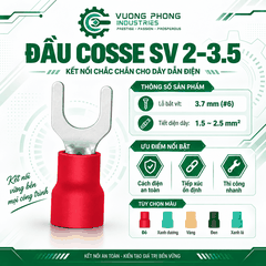 ĐẦU COSSE CHỮ U HỆ SV 2 – KẾT NỐI NHANH, AN TOÀN, CHẮC CHẮN