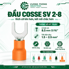 ĐẦU COSSE CHỮ U HỆ SV 2 – KẾT NỐI NHANH, AN TOÀN, CHẮC CHẮN