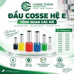 ĐẦU COSSE HỆ E – HOÀN THIỆN ĐẦU DÂY GỌN GÀNG, AN TOÀN, CHUYÊN NGHIỆP