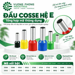 ĐẦU COSSE HỆ E – HOÀN THIỆN ĐẦU DÂY GỌN GÀNG, AN TOÀN, CHUYÊN NGHIỆP