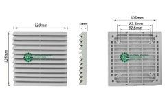 BỘ LƯỚI LỌC THÔNG GIÓ TỦ ĐIỆN CÓ LỌC BỤI DFC120/150/200 – BẢO VỆ & TẢN NHIỆT HIỆU QUẢ