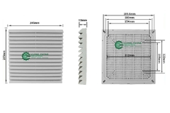 BỘ LƯỚI LỌC THÔNG GIÓ TỦ ĐIỆN CÓ LỌC BỤI DFC120/150/200 – BẢO VỆ & TẢN NHIỆT HIỆU QUẢ