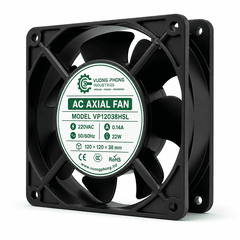 QUẠT TẢN NHIỆT HƯỚNG TRỤC AC 120×120×38MM - VP12038HSL – 220VAC 22W
