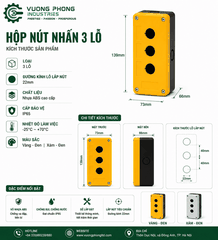 HỘP NÚT NHẤN ĐIỀU KHIỂN 1–5 LỖ PHI 22MM – VỎ HỘP NÚT NHẤN CÔNG NGHIỆP