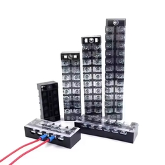 CẦU ĐẤU ĐIỆN DOMINO 15A DẠNG THANH CÓ NẮP CHE – TERMINAL BLOCK NHIỀU CỰC