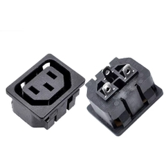 GIẮC/JACK Ổ CẮM NGUỒN AC 3 CHÂN IEC C13 GẮN PANEL – ĐẦU RA NGUỒN ÂM