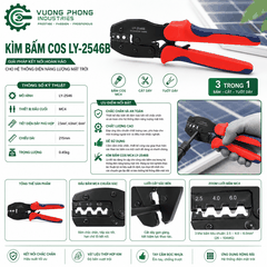 KÌM BẤM COS LY-2546B – KÌM BẤM ĐẦU NỐI MC4 2.5/4/6MM² – CHUYÊN DỤNG ĐIỆN NĂNG LƯỢNG MẶT TRỜI