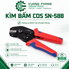 KÌM BẤM COS SN-58B – KÌM ÉP COS 0.25–1.5MM² – 24–16AWG – BẤM CHẮC, CHÍNH XÁC