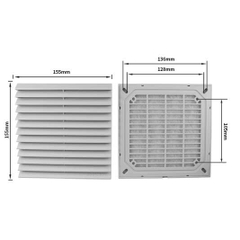 COVER LƯỚI THÔNG GIÓ TỦ ĐIỆN CÓ LỌC BỤI DFC120/150/200 – BẢO VỆ & TẢN NHIỆT HIỆU QUẢ