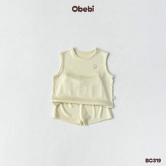 OBEBI - Bộ ba lỗ vải kháng khuẩn in gấu OBEBI (66-120)