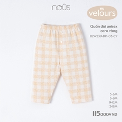 Nous Quần dài caro (S3-12M)