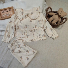 TL - Bộ Pizama cổ bèo in hình(90-160)
