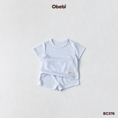 OBEBI - Bộ cộc trẻ em mùa hè kẻ ngang OBEBI (66-120)