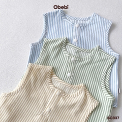 OBEBI - Bộ ba lỗ kẻ sọc mùa hè OBEBI (73-120)