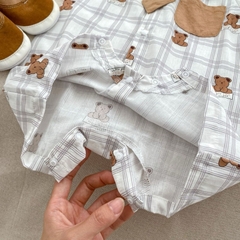 JS - Body kẻ gấu cổ sen nâu cavat(66-80)