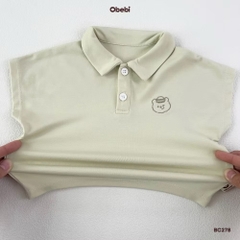 OBEBI - Bộ POLO tay liền cotton thêu(66-110)