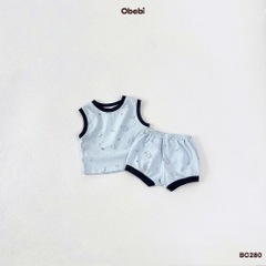 OBEBI - Bộ ba lỗ cotton hoạ tiết(66-110)