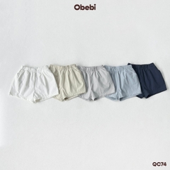 OBEBI - Quần đùi trẻ em vải gió thêu hình ngôi sao OBEBI (73-120)